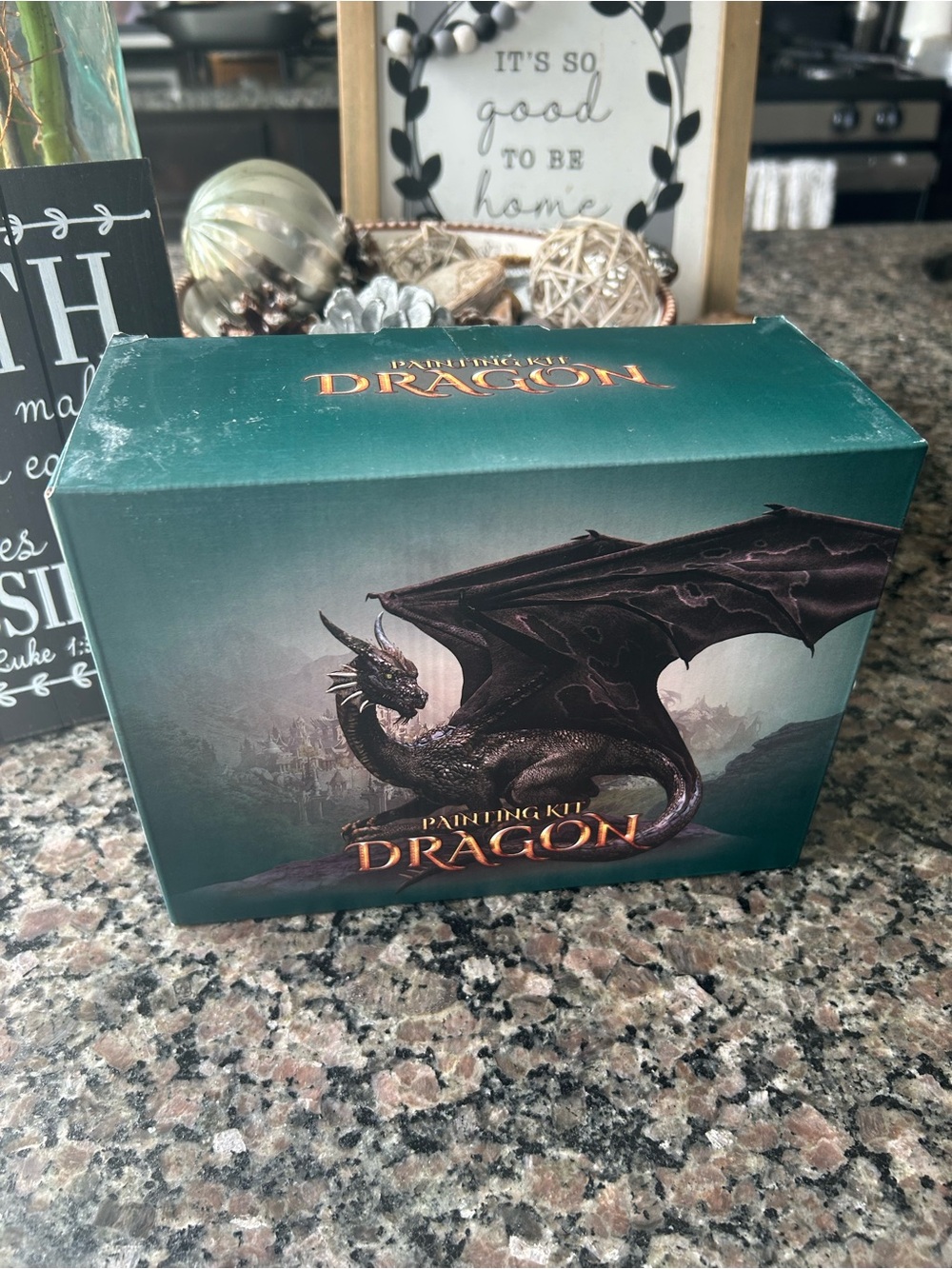 Painting Kit Dragon - Black and Green Fantasy Model Kit
